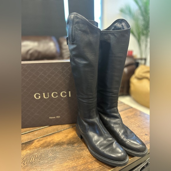 Gucci Eiffel Leather Knee Boots Size 9.5US - Picture 9 of 11